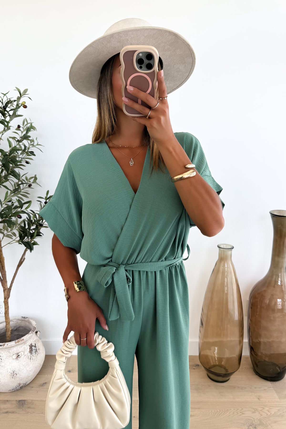 SHANON - Sage Jumpsuit
