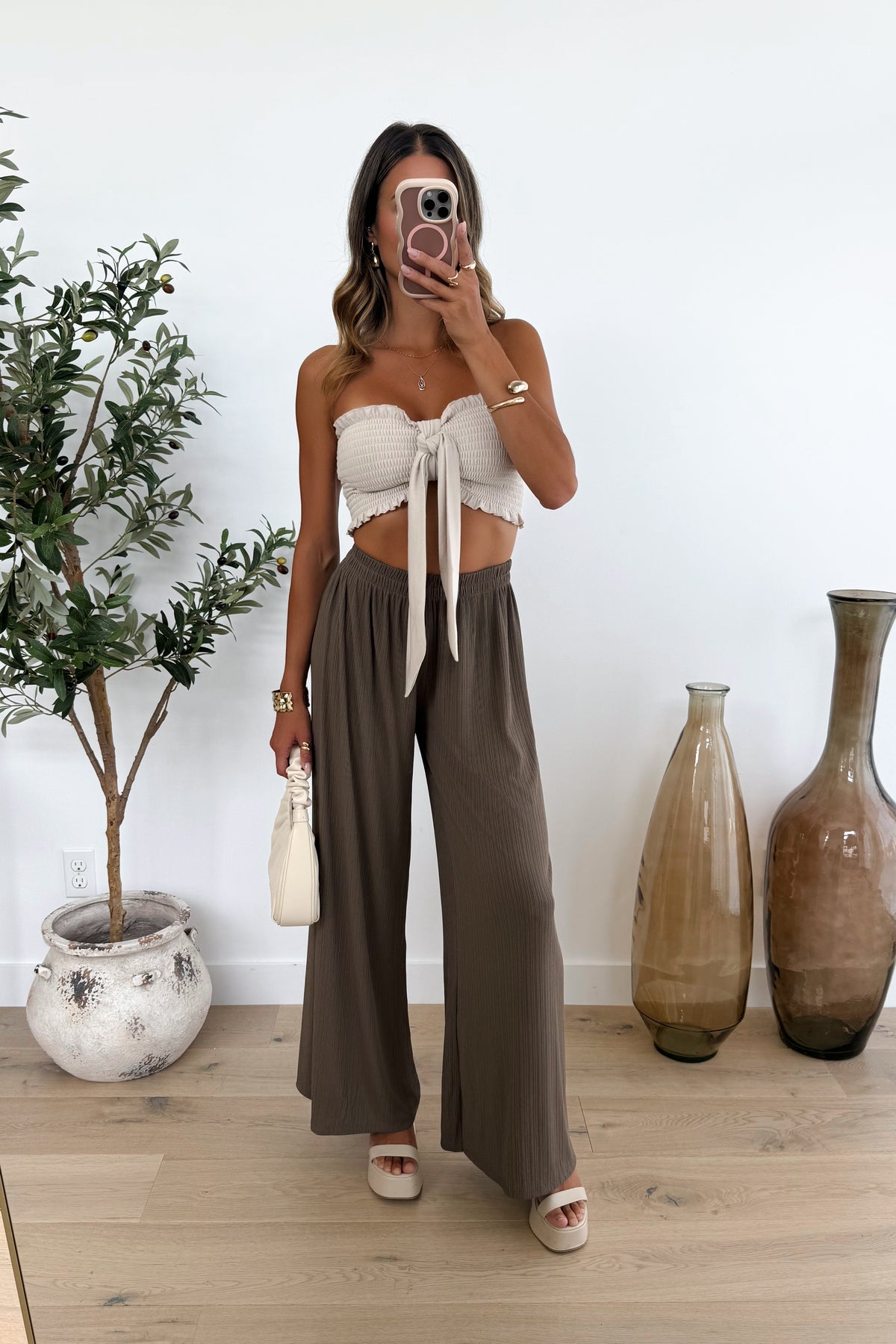 QUINCY - Taupe Pants