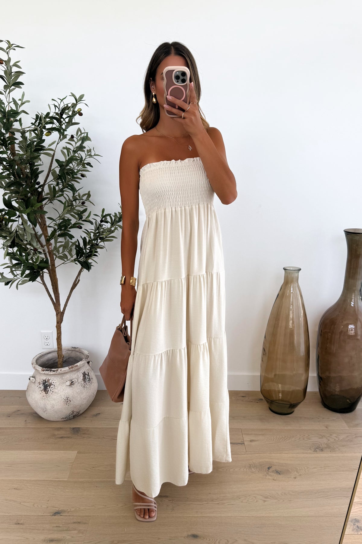 BEATRICE - Robe Longue / Beige