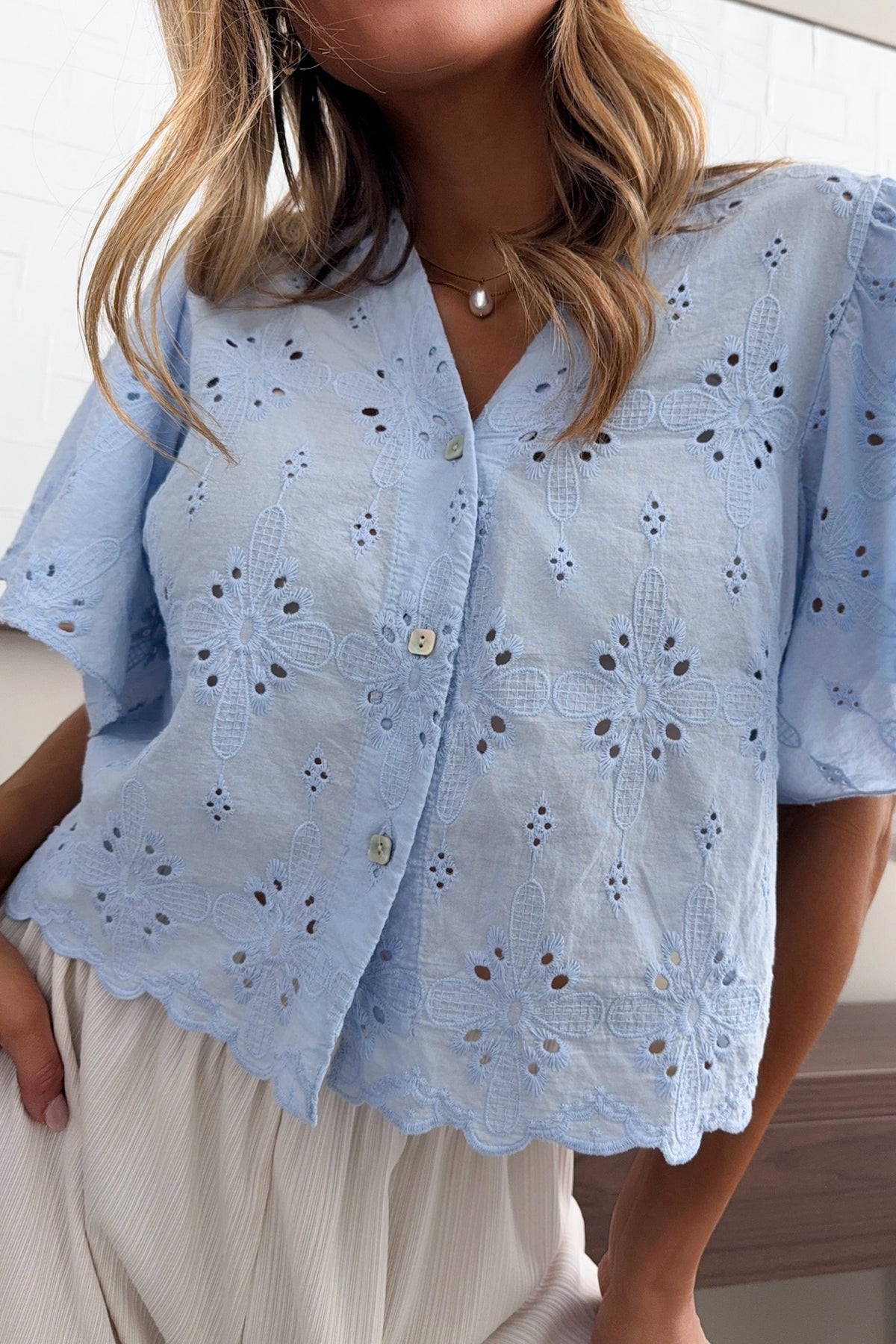 CHARLOTTE - Blue Blouse