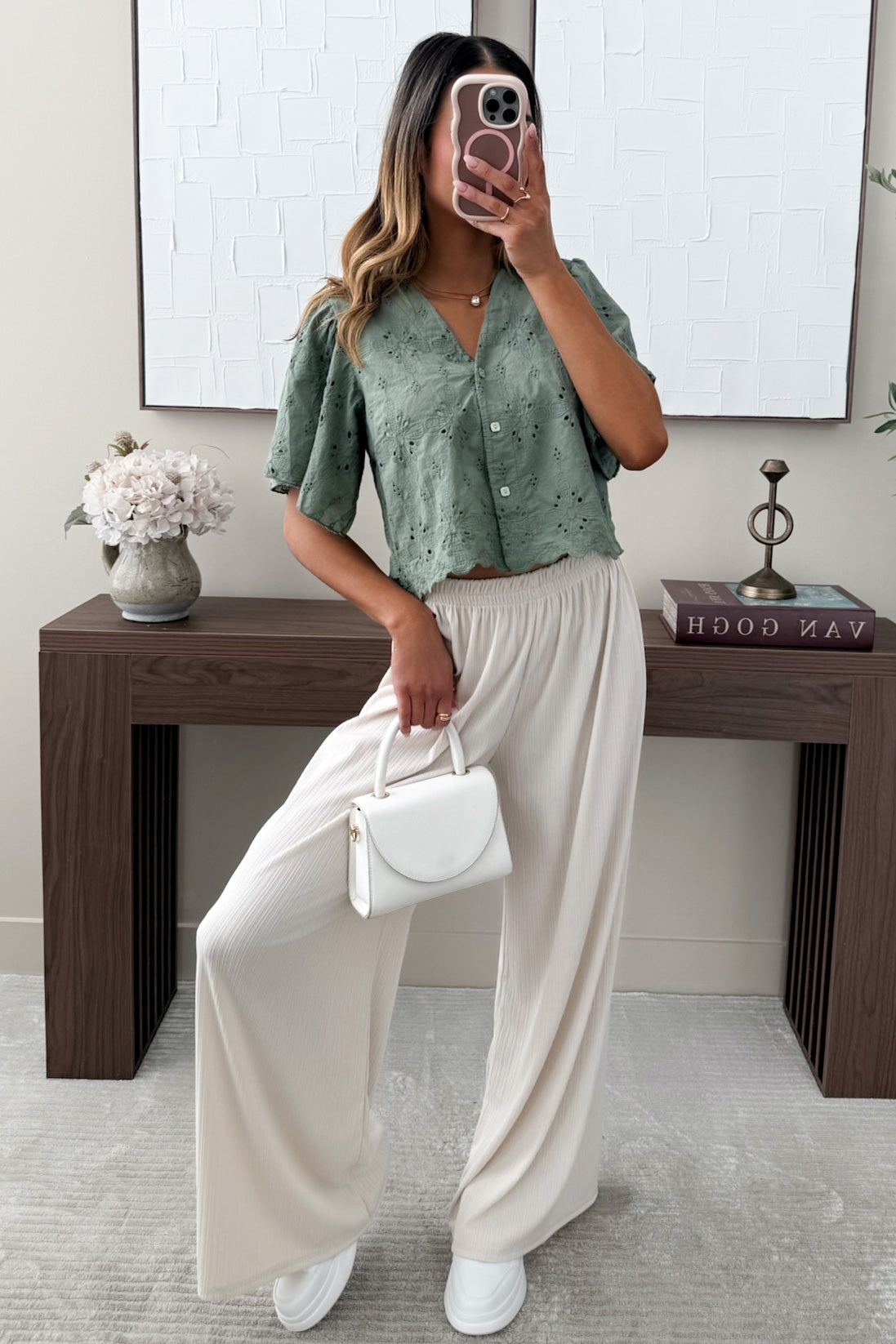 CHARLOTTE - Khaki Blouse