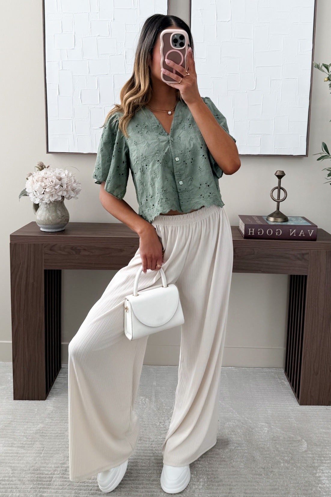 CHARLOTTE - Khaki Blouse