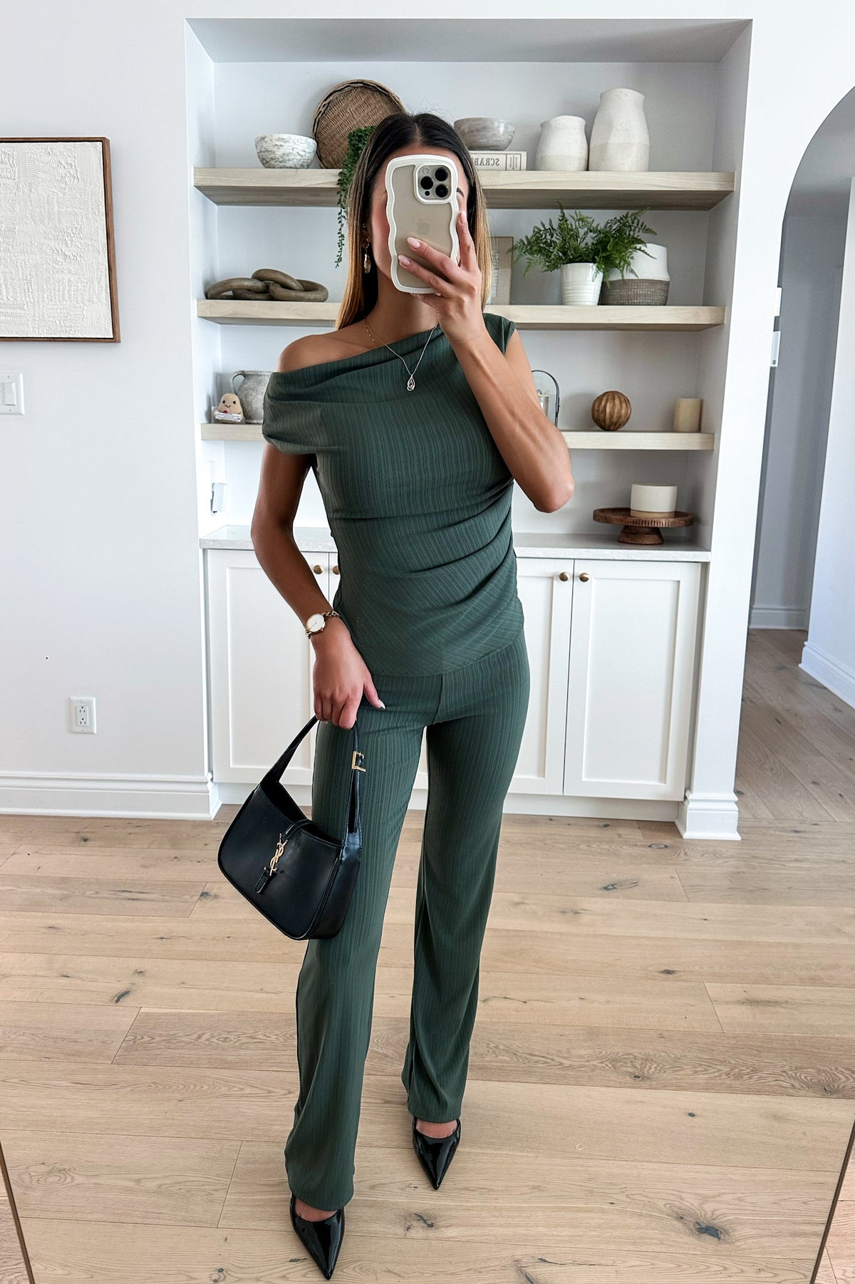 EVELYNA - Khaki Two-Piece Set