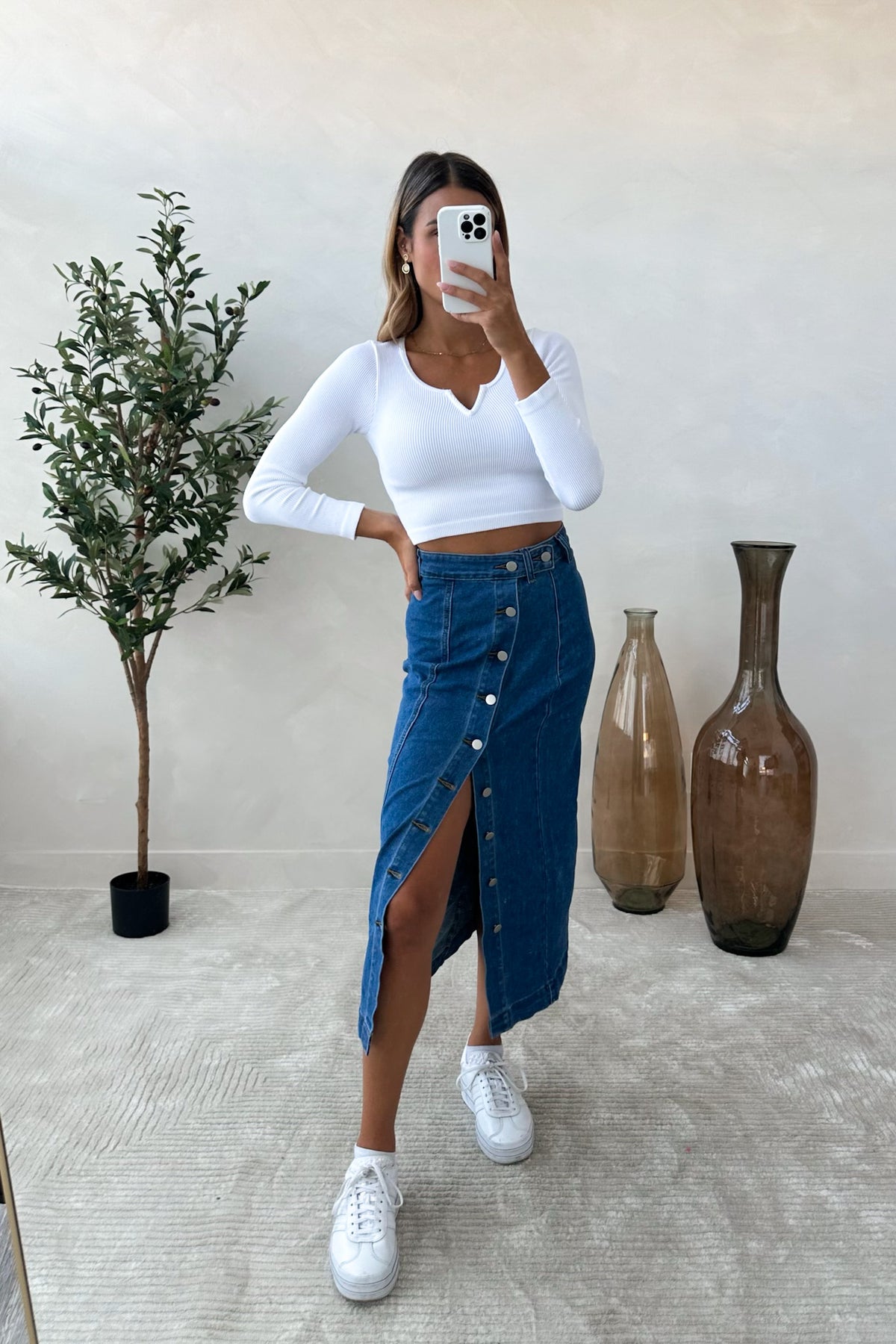 AIMY - White Crop Top