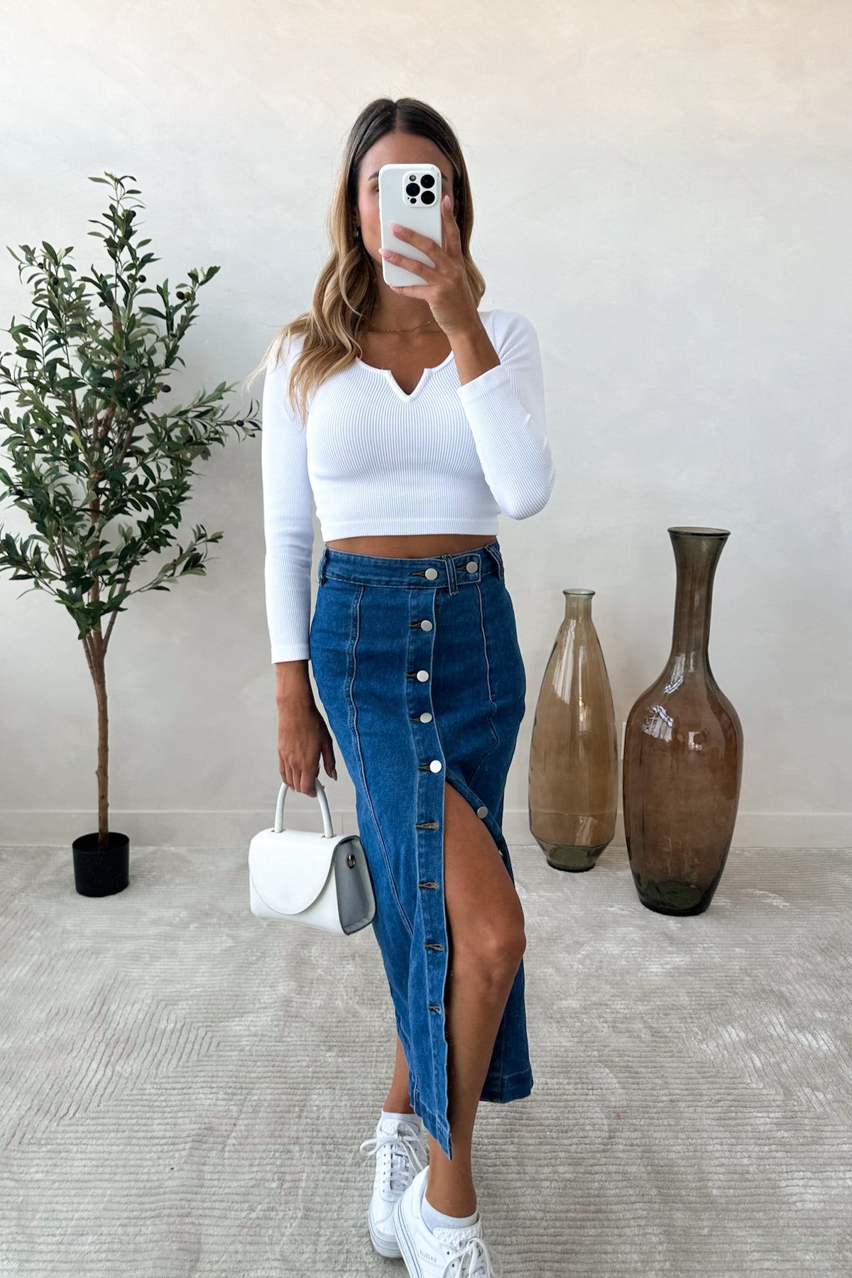 AIMY - White Crop Top