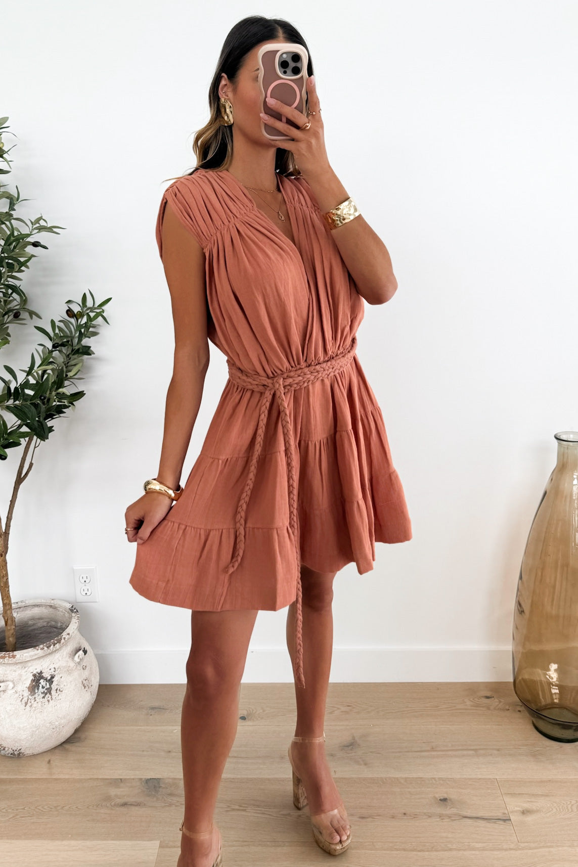 MEDUZA - Rust Midi Dress