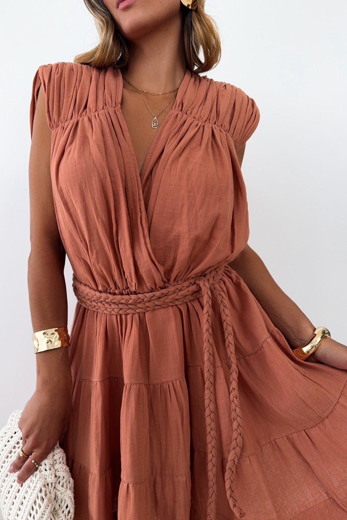 MEDUZA - Rust Midi Dress