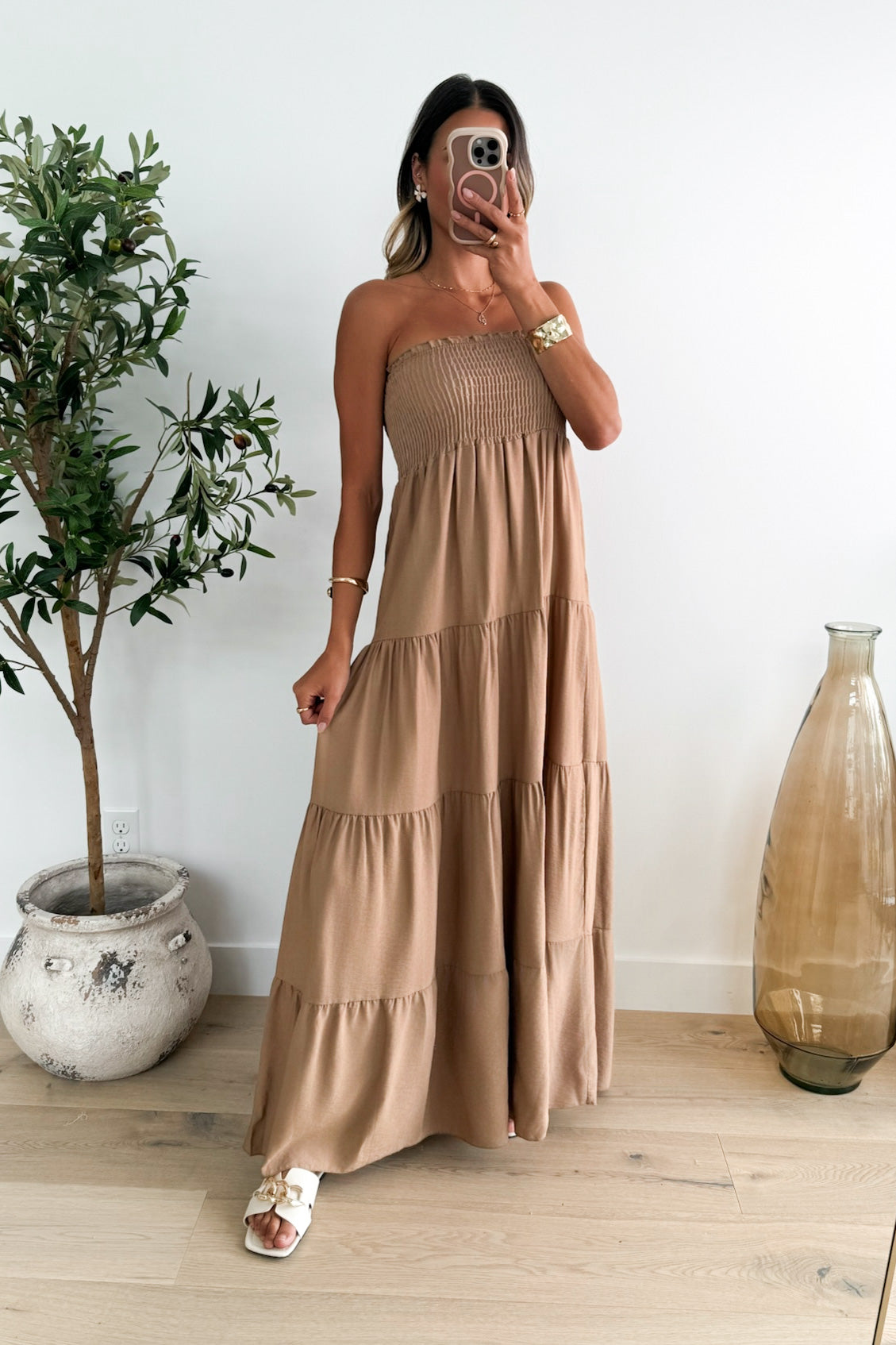 BEATRICE - Camel Maxi Dress