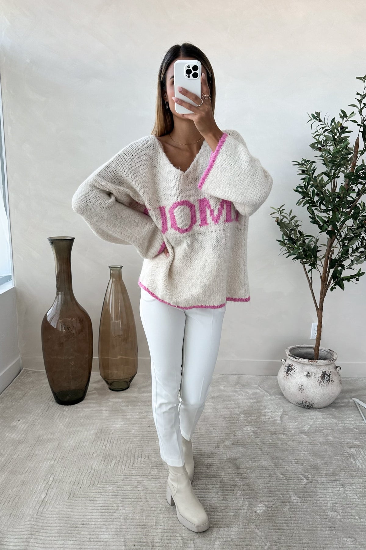 AMOR - Cream Sweater