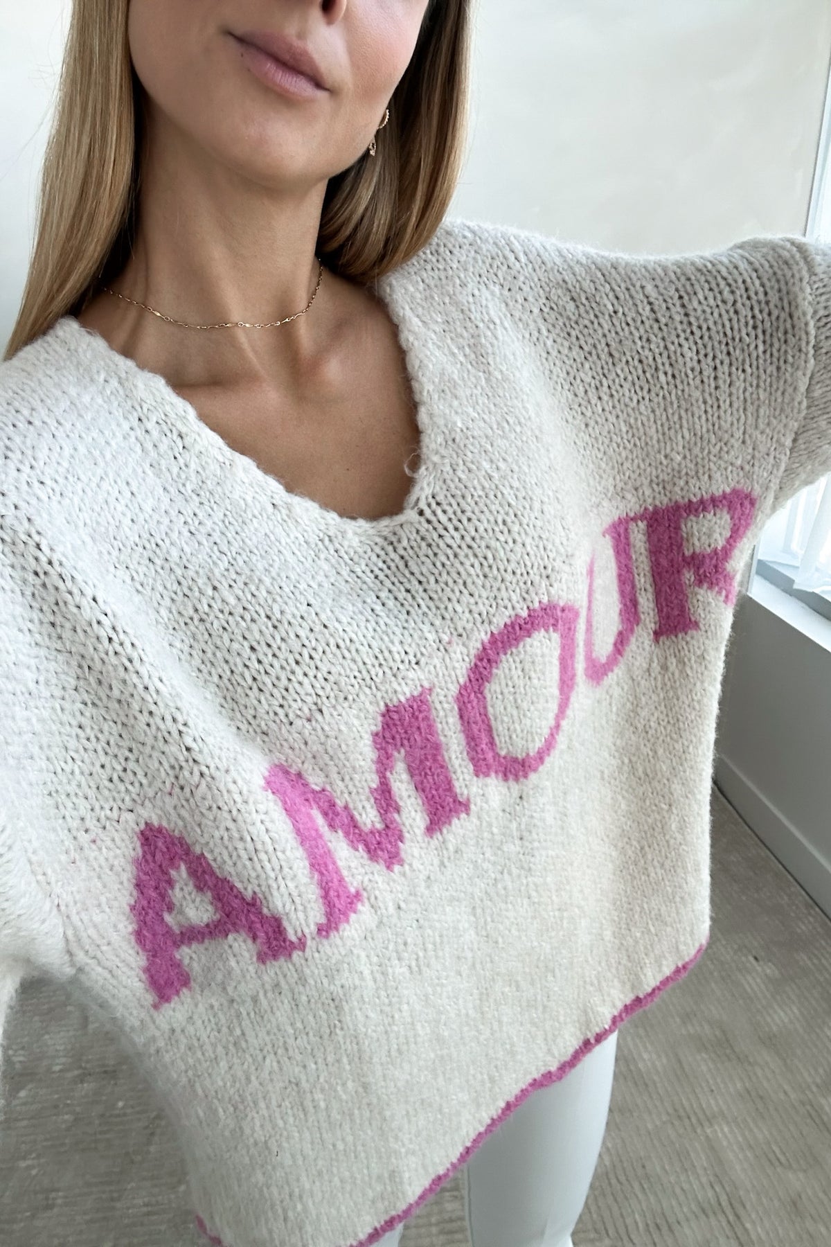 AMOR - Cream Sweater