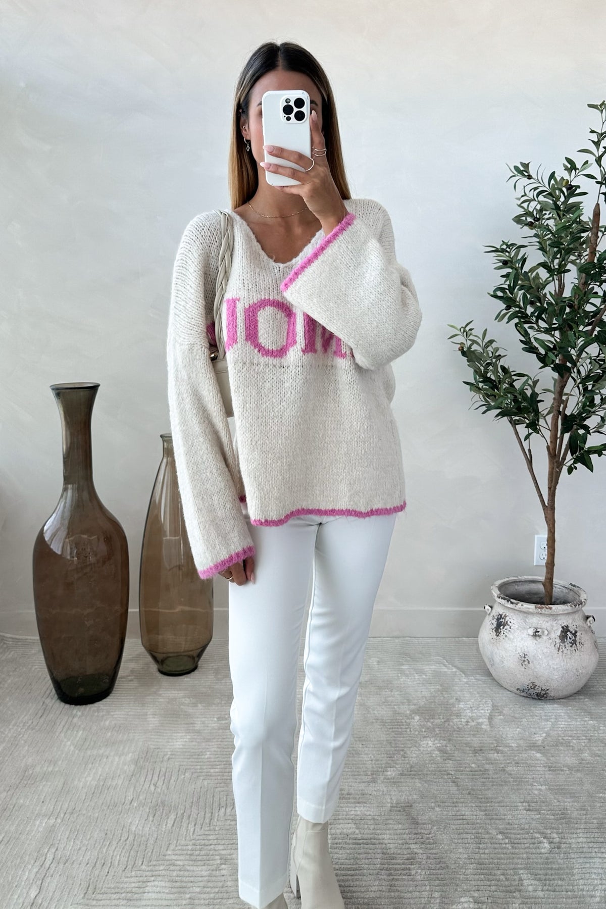 AMOR - Cream Sweater