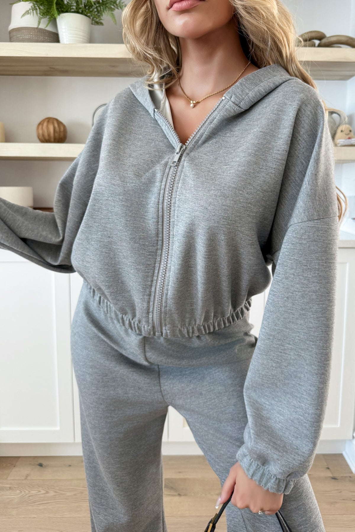 HOUDIE - Grey Two-Piece Matching Set