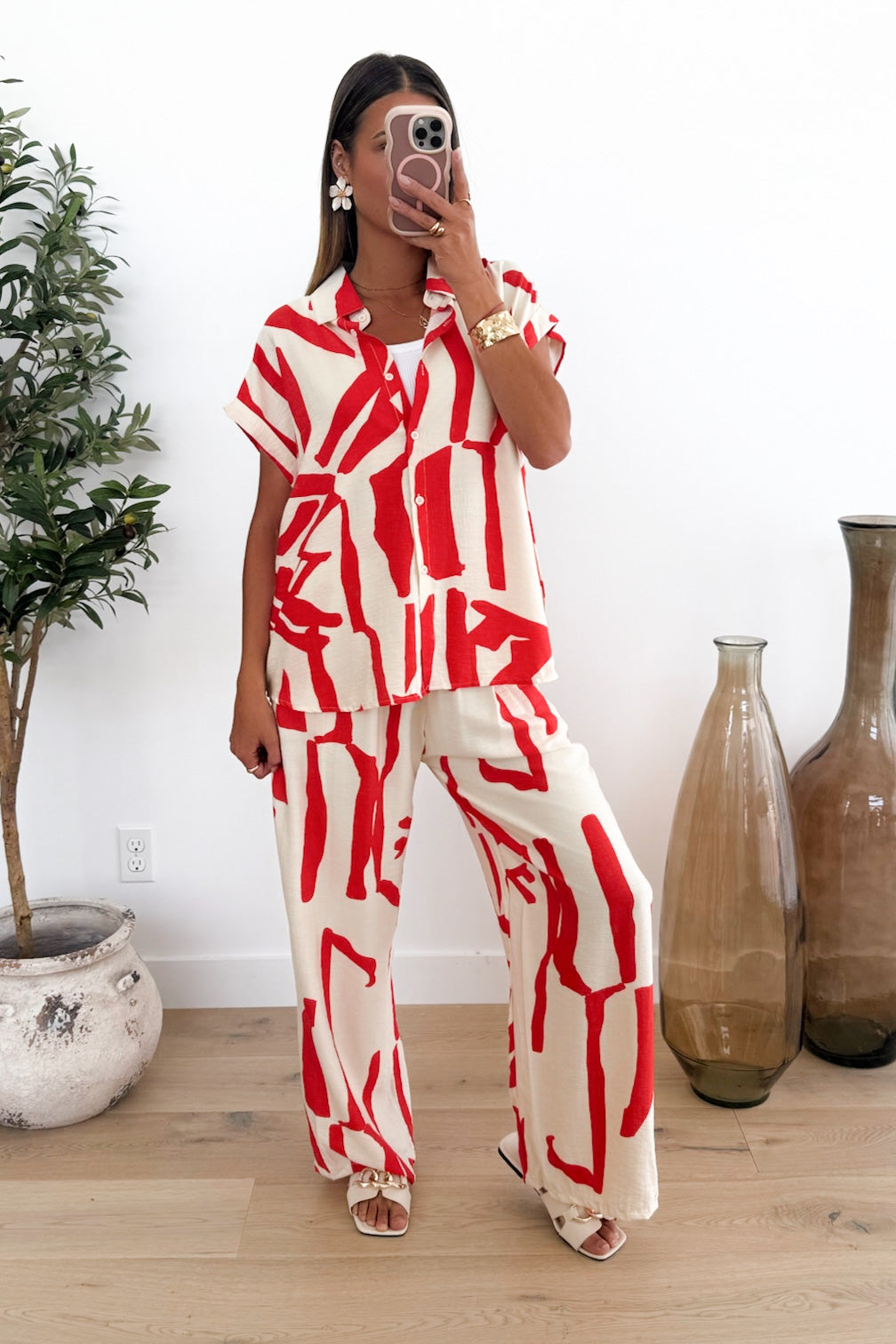 MOCHA - Red Two-Piece Set