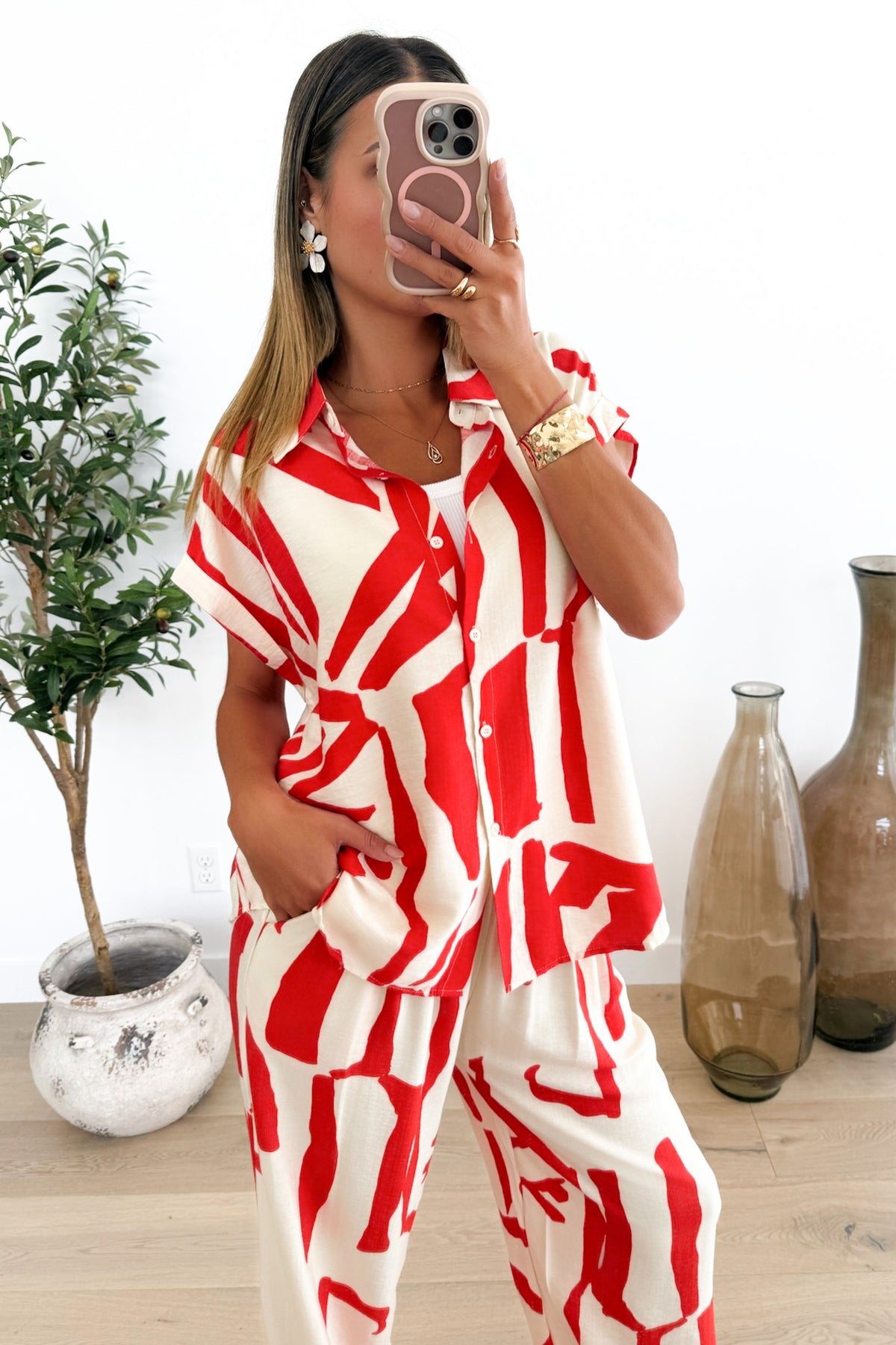 MOCHA - Red Two-Piece Set
