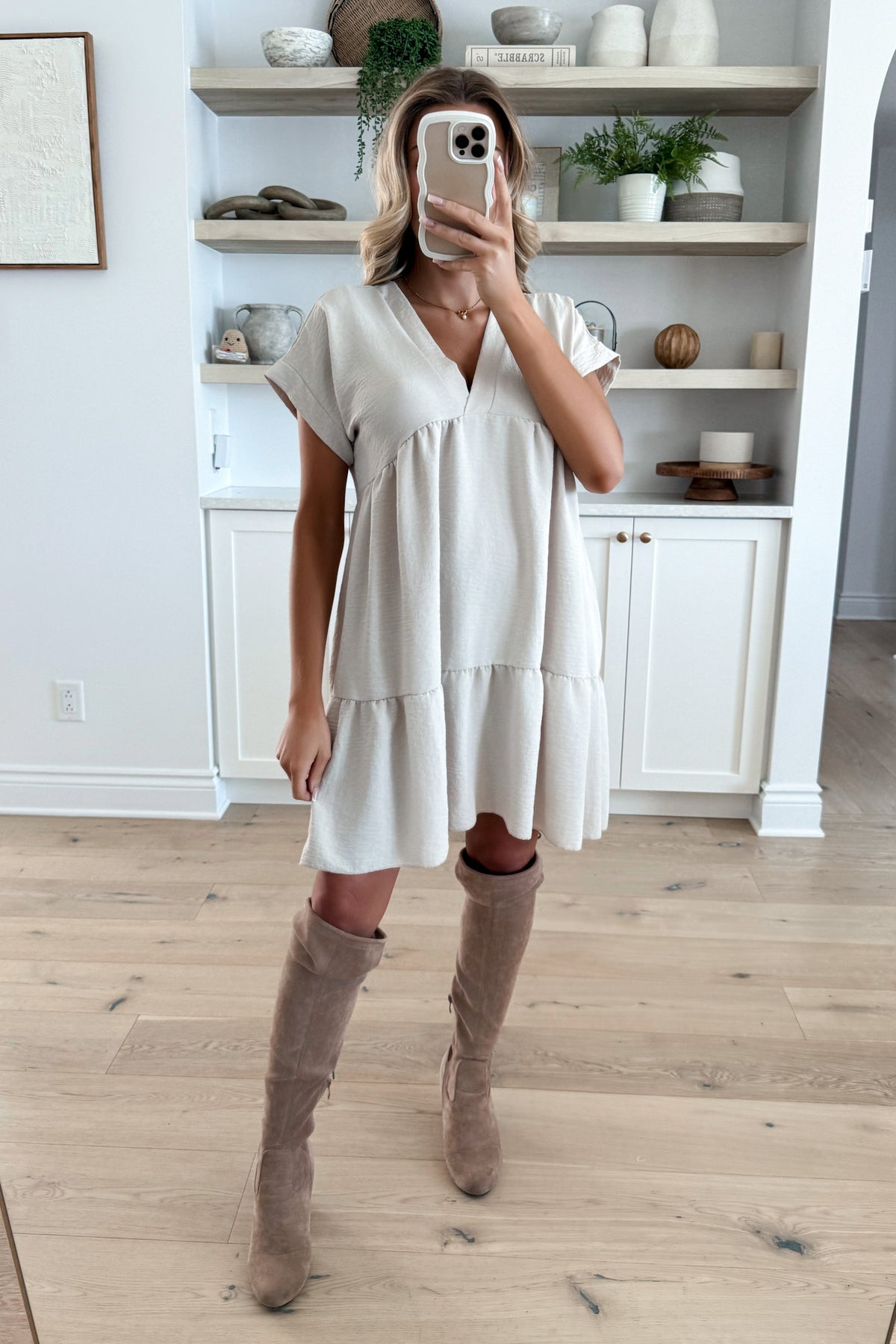 JAZEMINE - Beige Dress