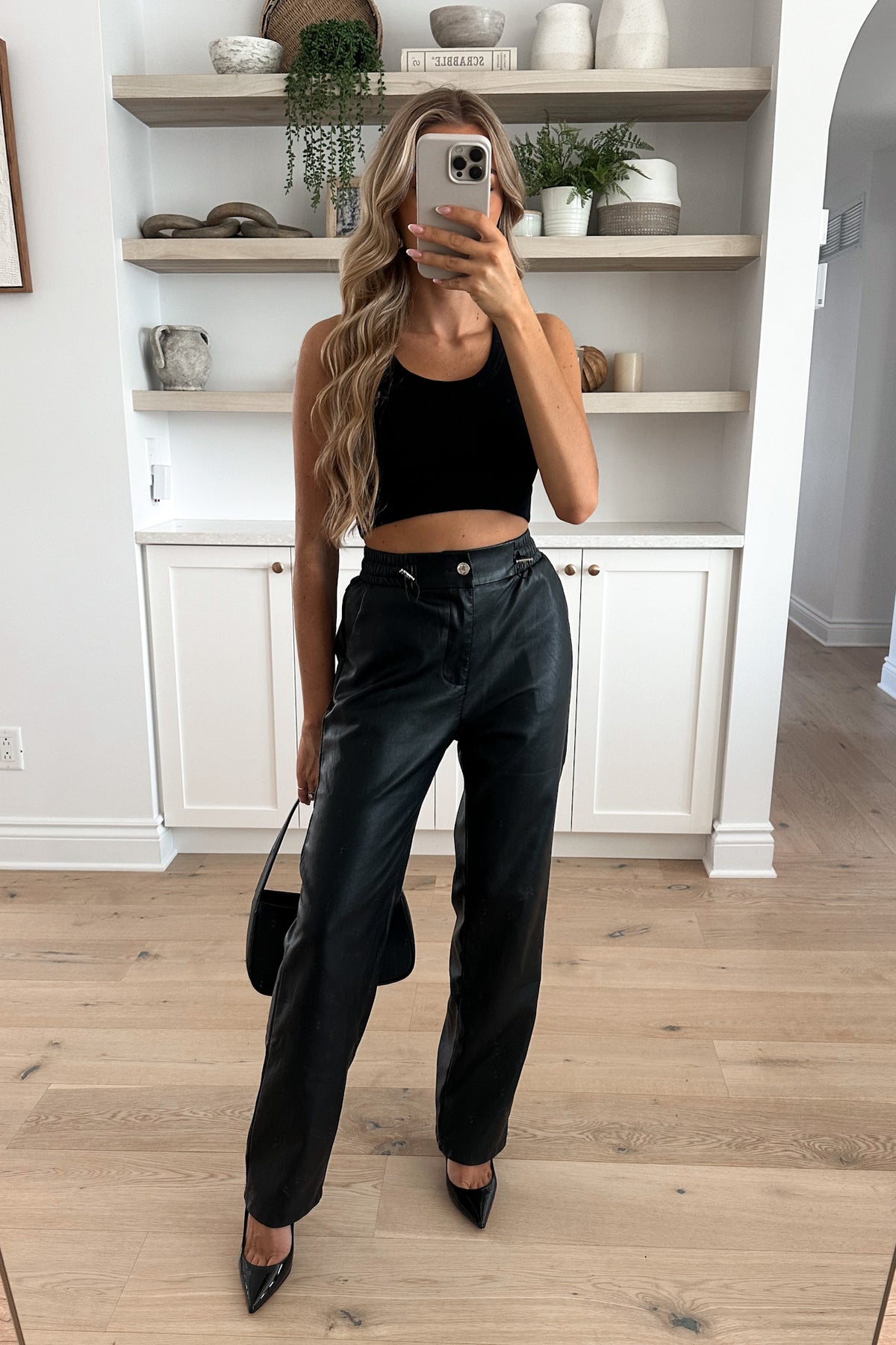 GWEN - Pantalon Simili Cuir / Noir