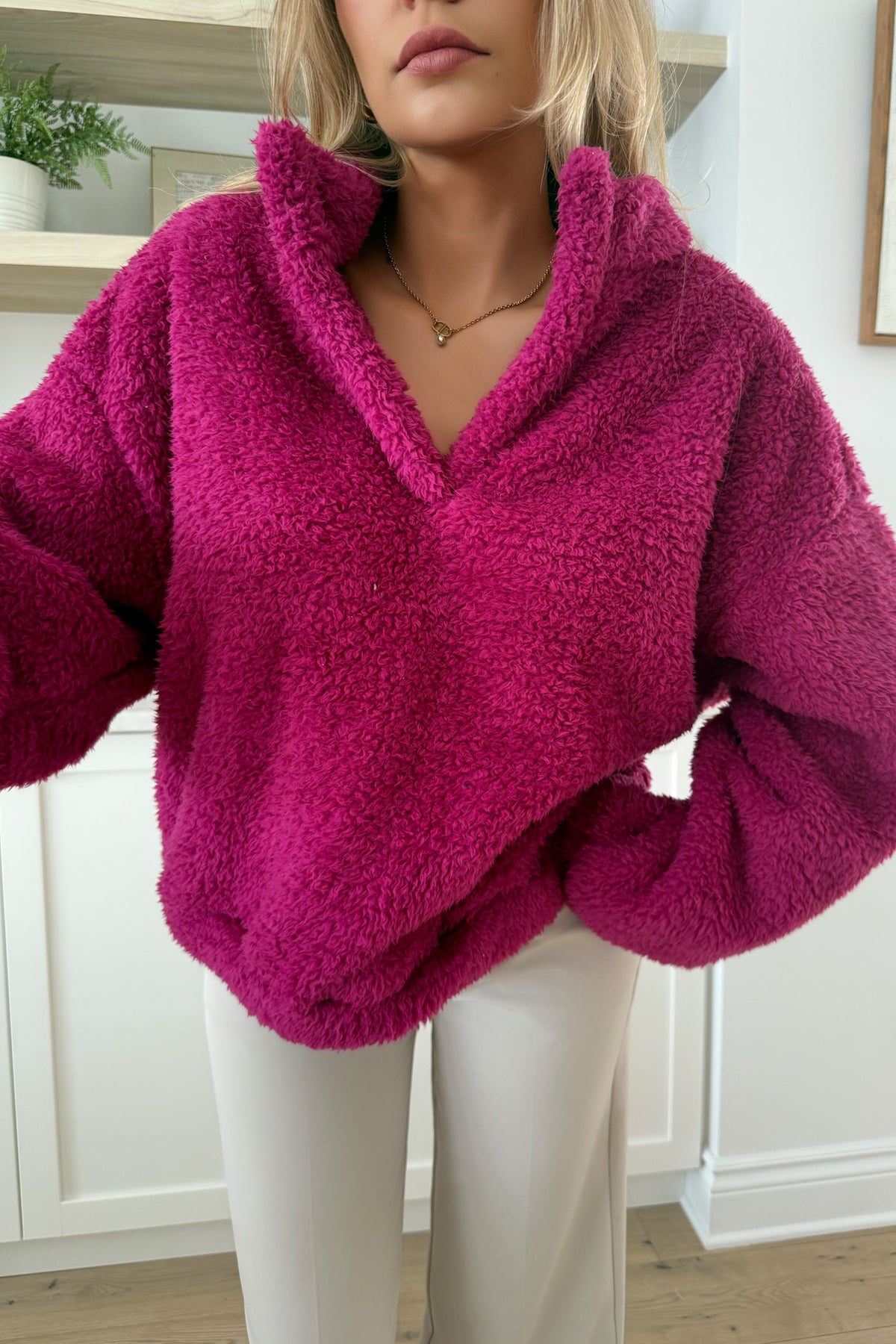 ALBA - Fuschia Sweater