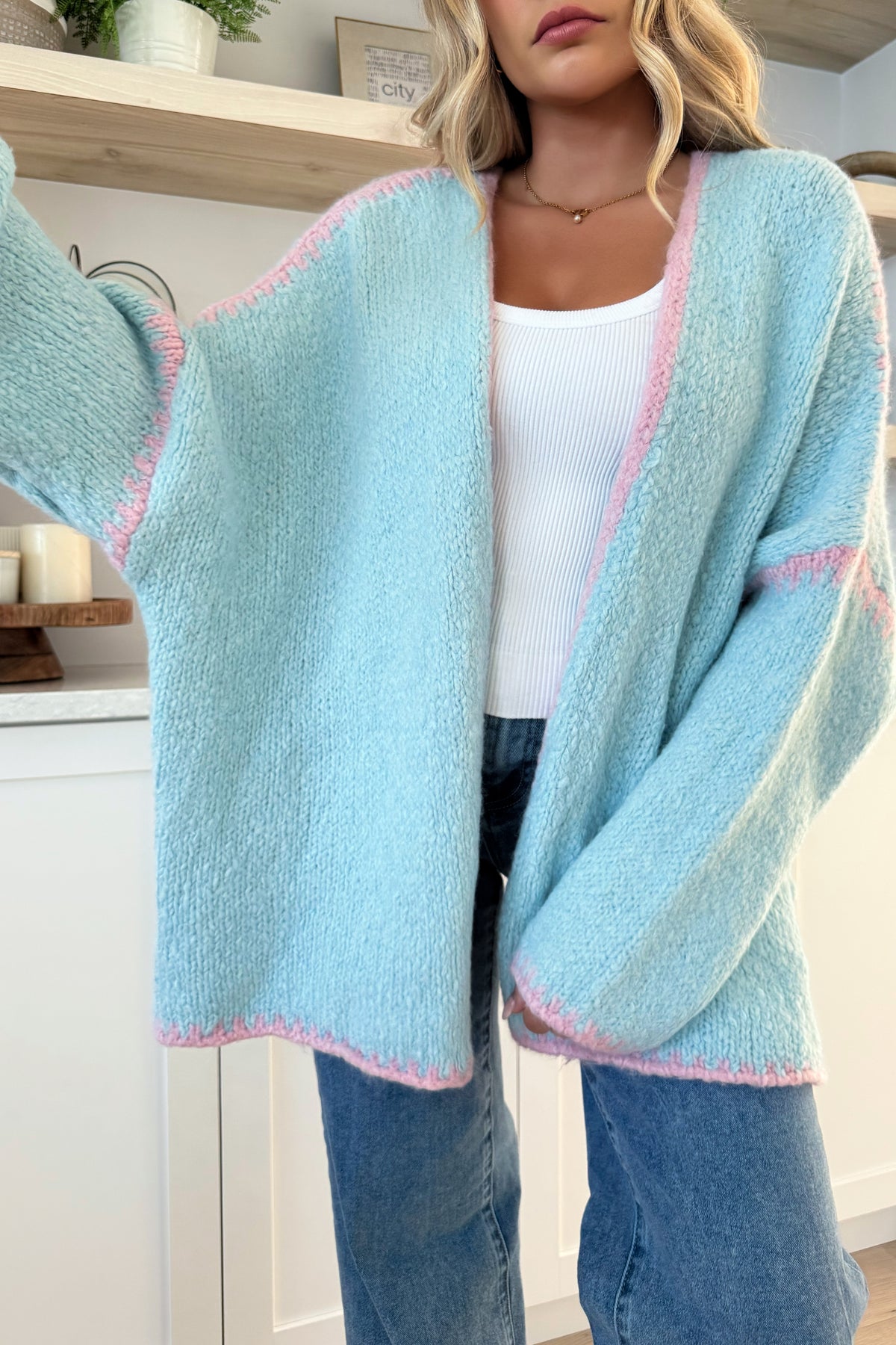 BOMBAY - Cardigan Bleu
