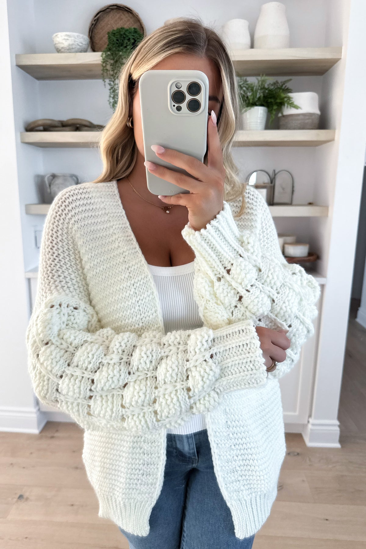 BUBBLE - Cardigan Blanc