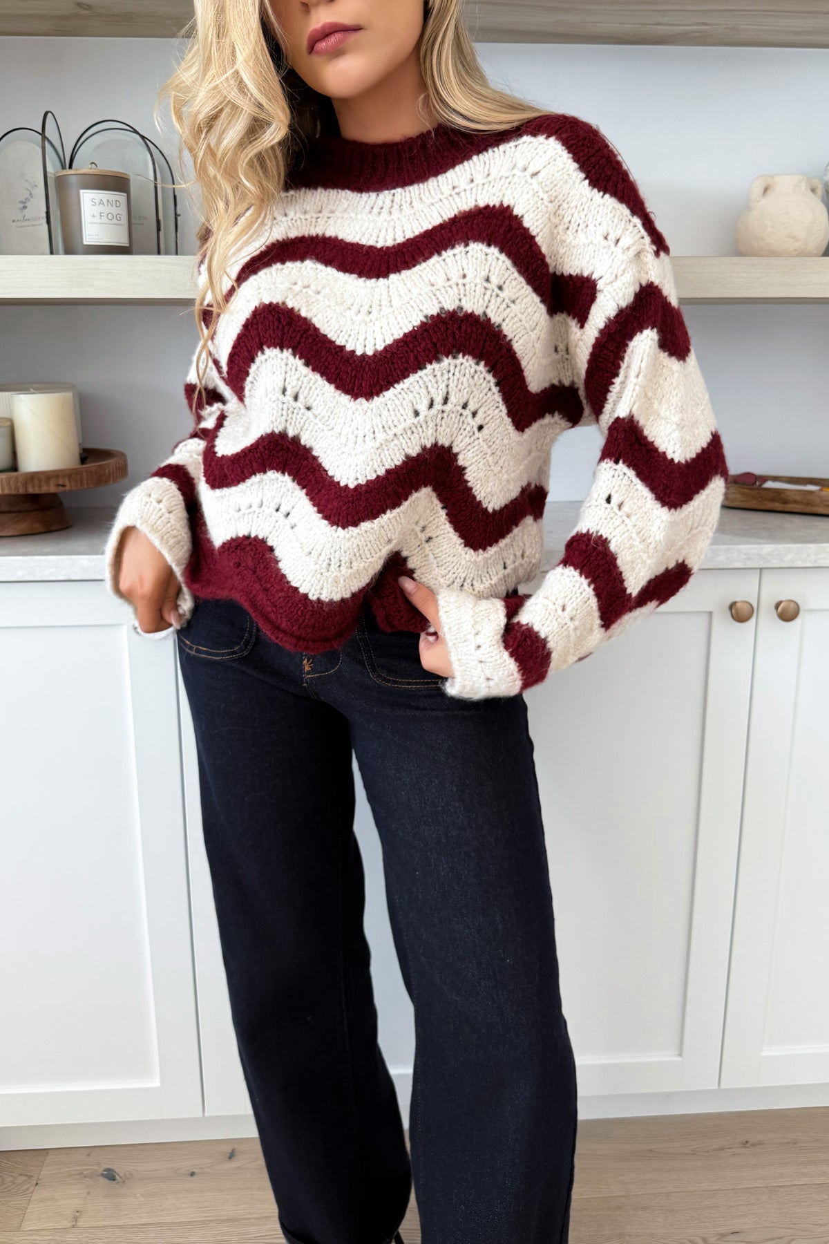 MYRTILLE - Burgundy Sweater