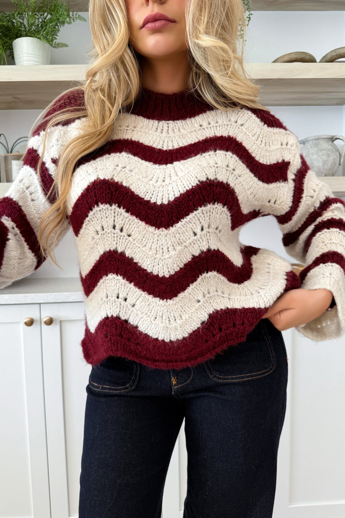 MYRTILLE - Burgundy Sweater