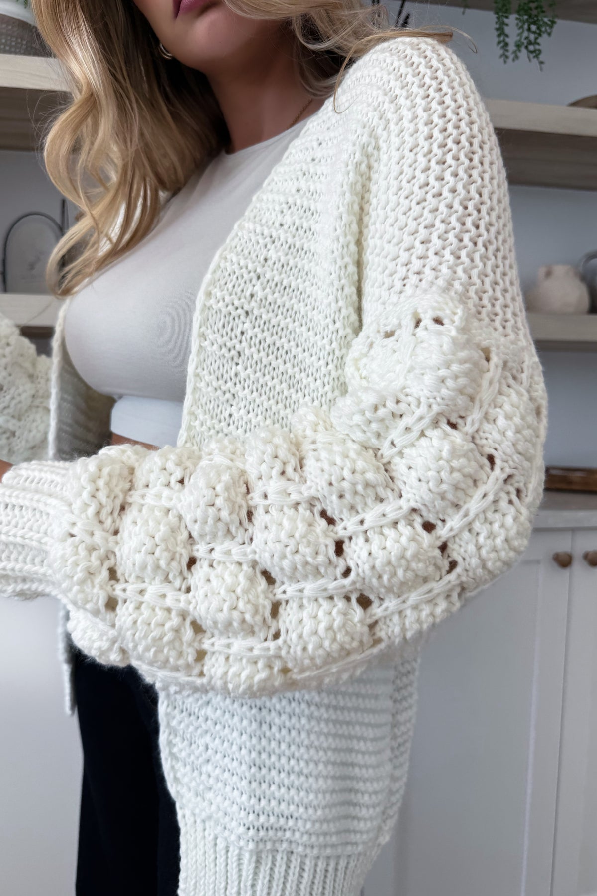 BUBBLE - Cardigan Blanc