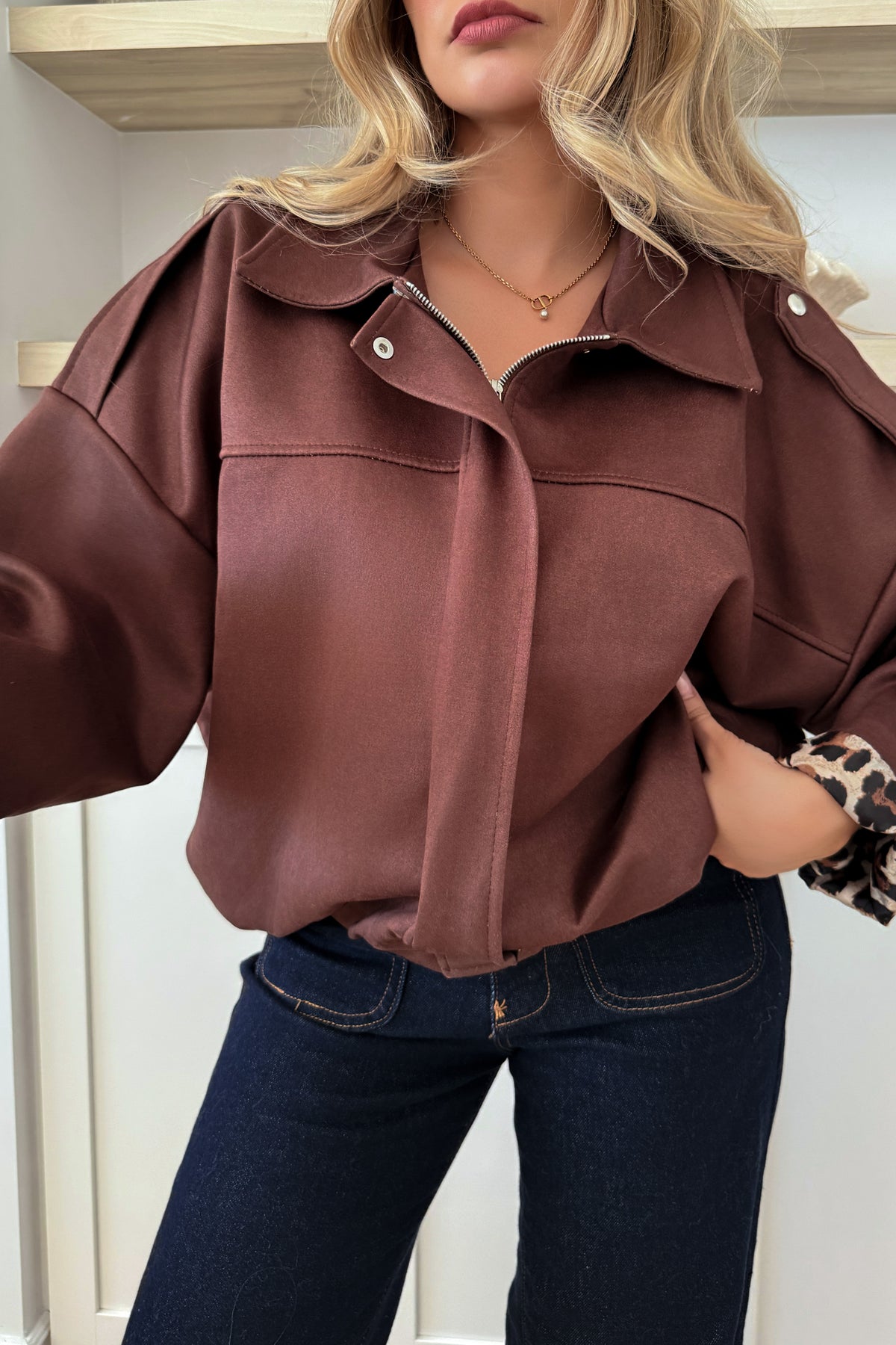 LENNIE - Manteau Brun