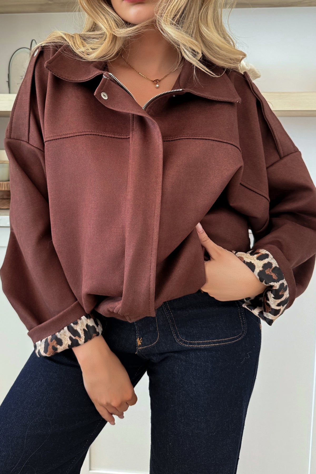 LENNIE - Manteau Brun