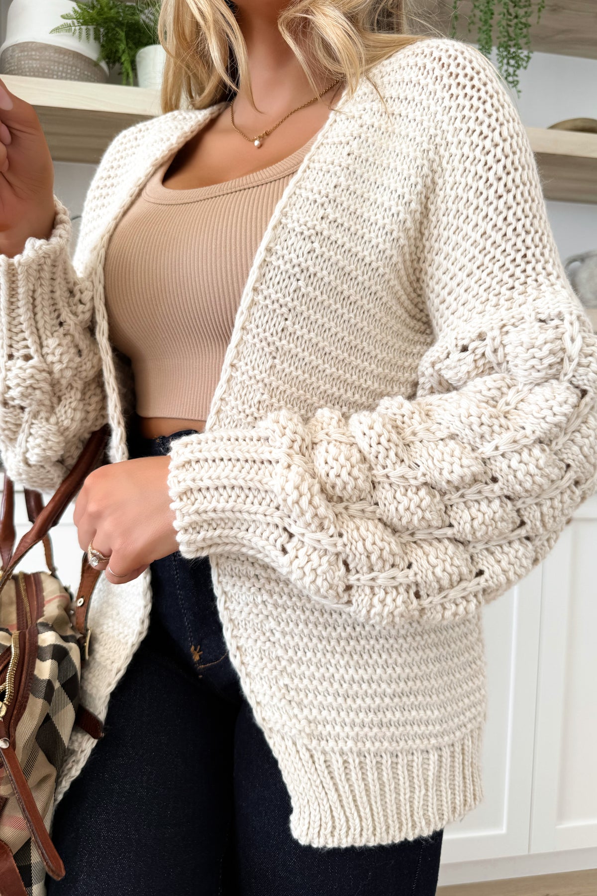 BUBBLE - Cardigan Beige