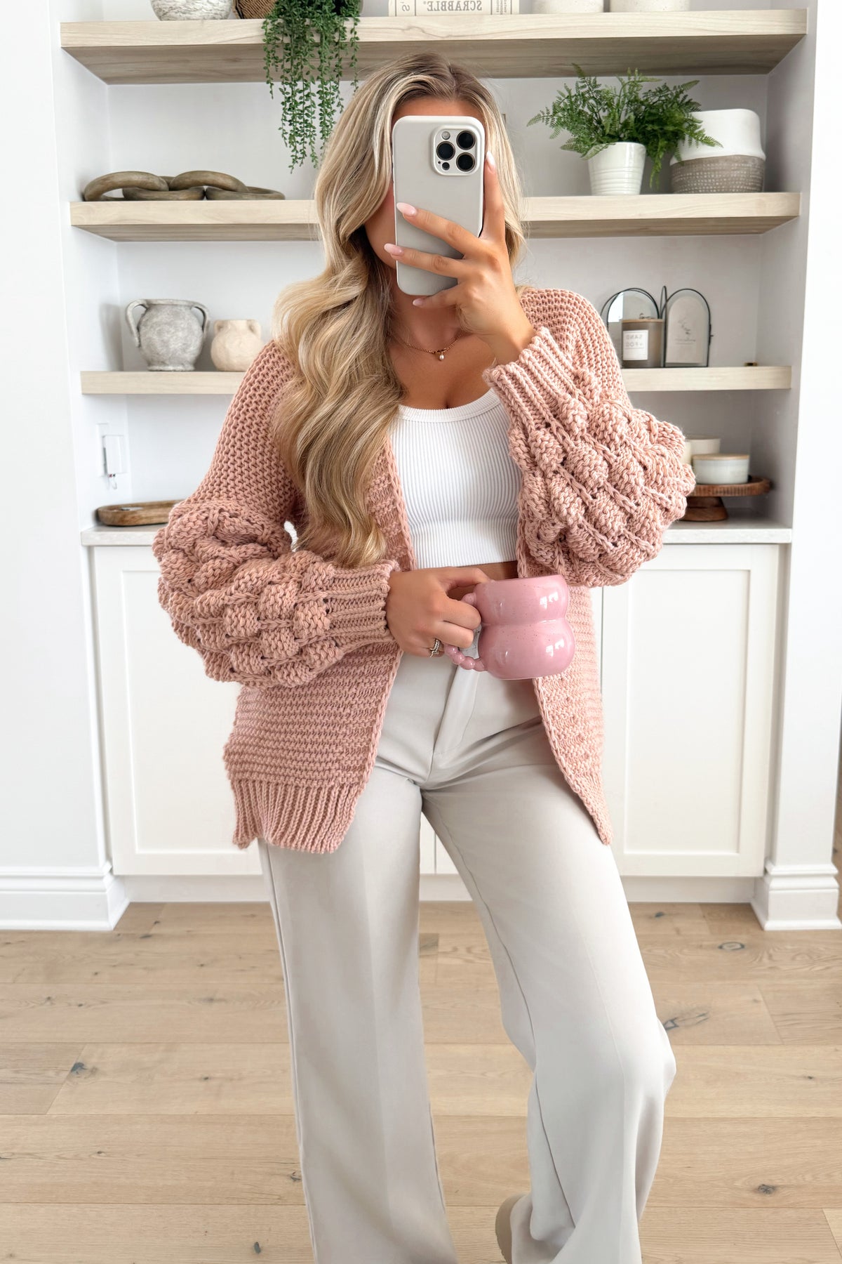 BUBBLE - Cardigan Rose