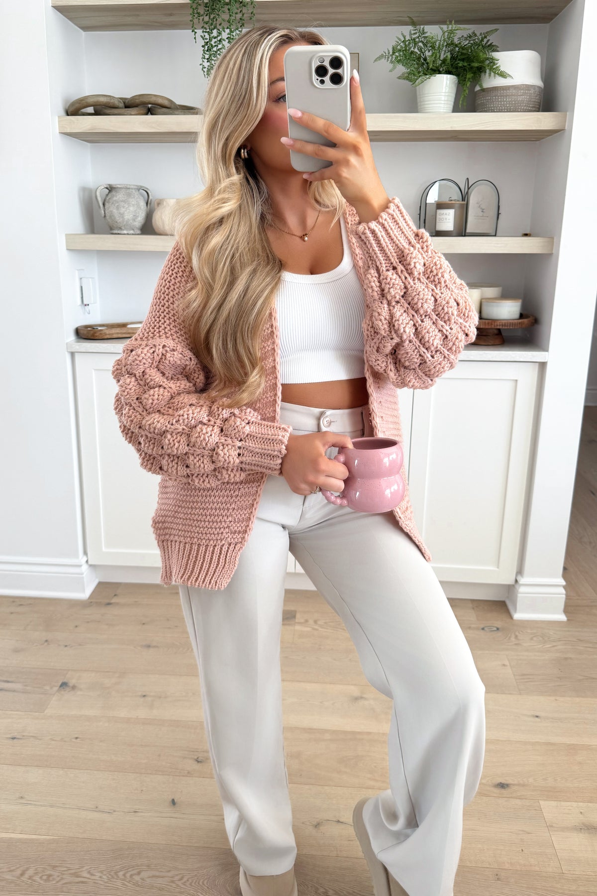 BUBBLE - Cardigan Rose