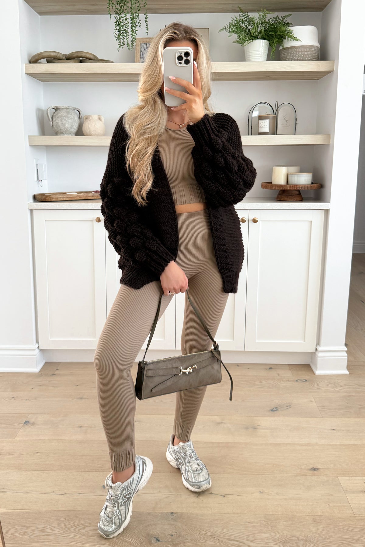 BUBBLE - Cardigan Brun