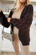 BUBBLE - Cardigan Brun
