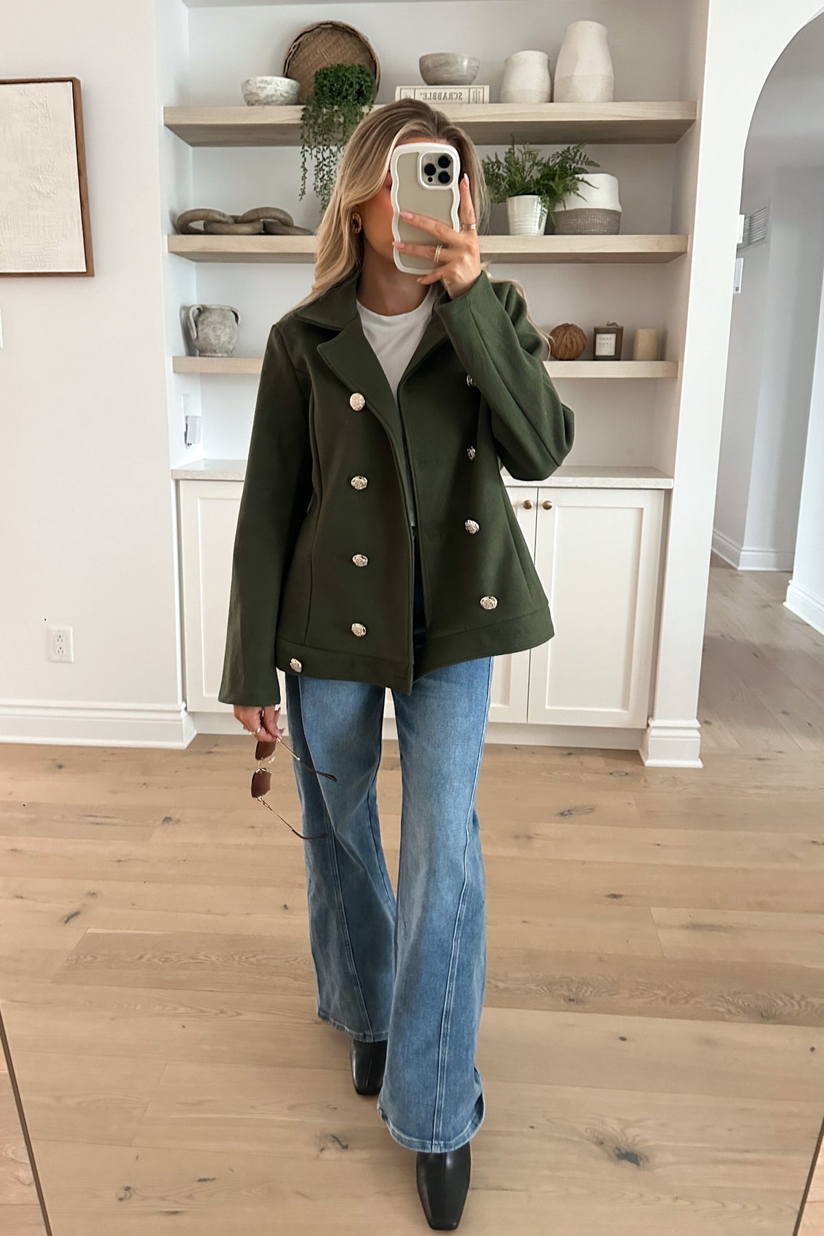 VIVIANNE - Khaki Blazer Coat