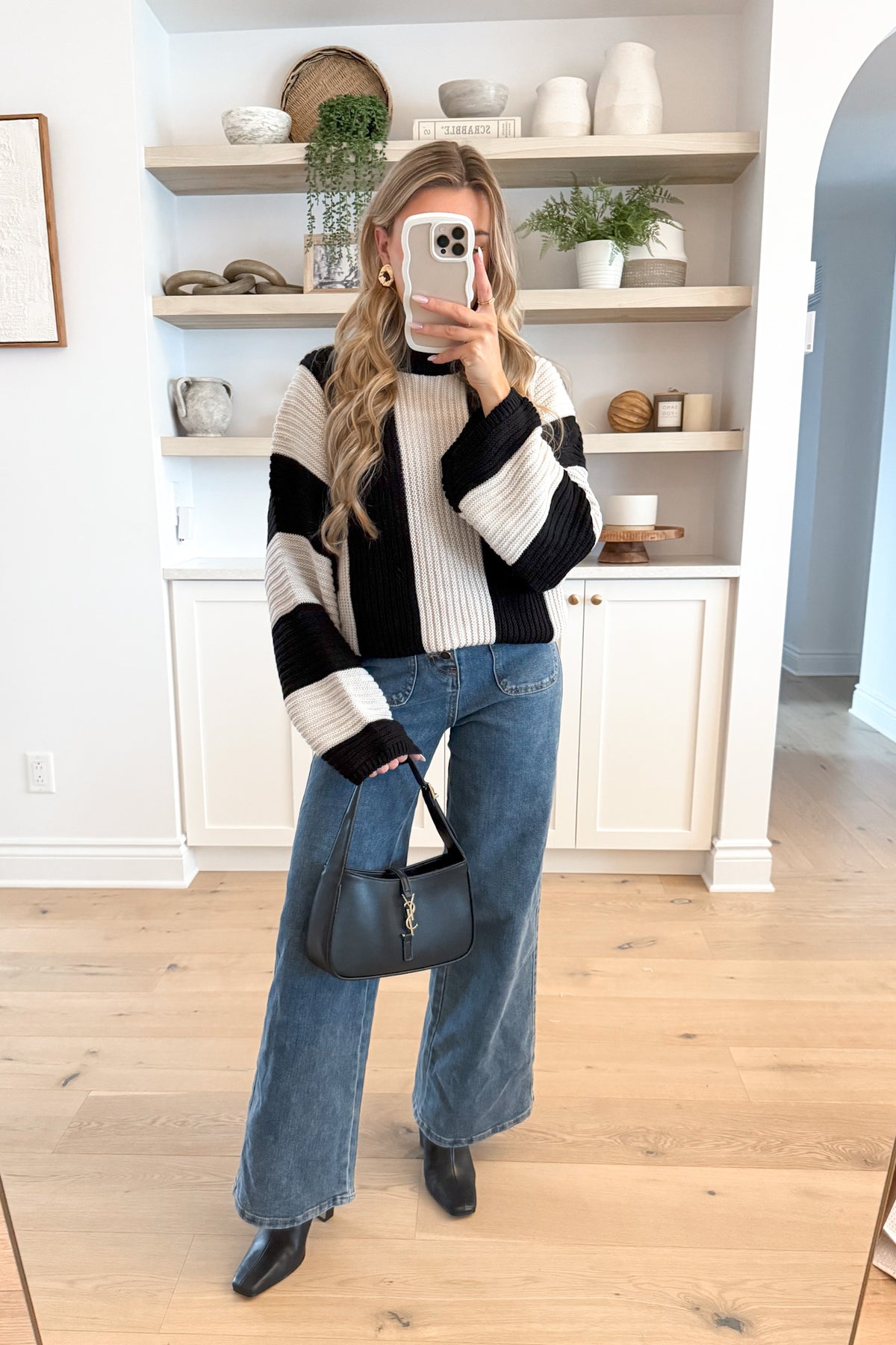 PRESS - Beige and Black Sweater