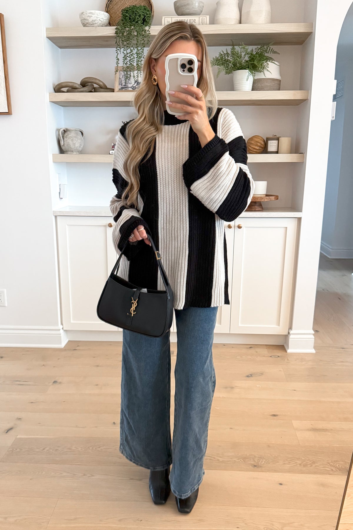 PRESS - Beige and Black Sweater