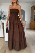 BEATRICE - Robe Longue / Brune