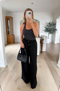 CHARLENNE -  Black Flowy Pants