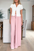 CHARLENNE - Pink Flowy Pants