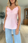 YVANA -  Pink Lace Cami