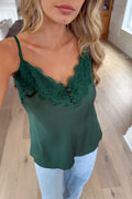 YVANA -  Green Lace Cami