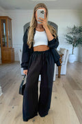 MOUSSELINE - Pantalon Noir