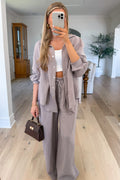 MOUSSELINE - Pantalon Taupe