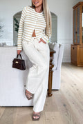 BLOOM - Cardigan Rayé Beige