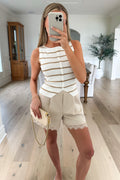 EMMELINE - Kaki/White Top