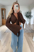 LIBBY - Brown Crop Top