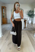 KIELA - Brown Flowy Pants