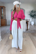 KIELA - White Flowy Pants