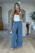 KIELA - Blue Flowy Pants