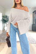 LAURENNE - Beige Knit Top